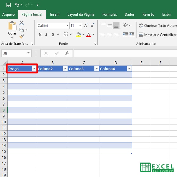 Como Fazer Uma Tabela No Excel 8085