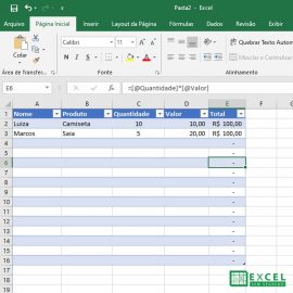 Como Fazer Tabelas no Excel → Passos de Como Criar uma Tabela