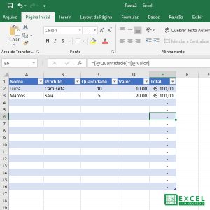 Como Fazer Tabelas no Excel → Passos de Como Criar uma Tabela