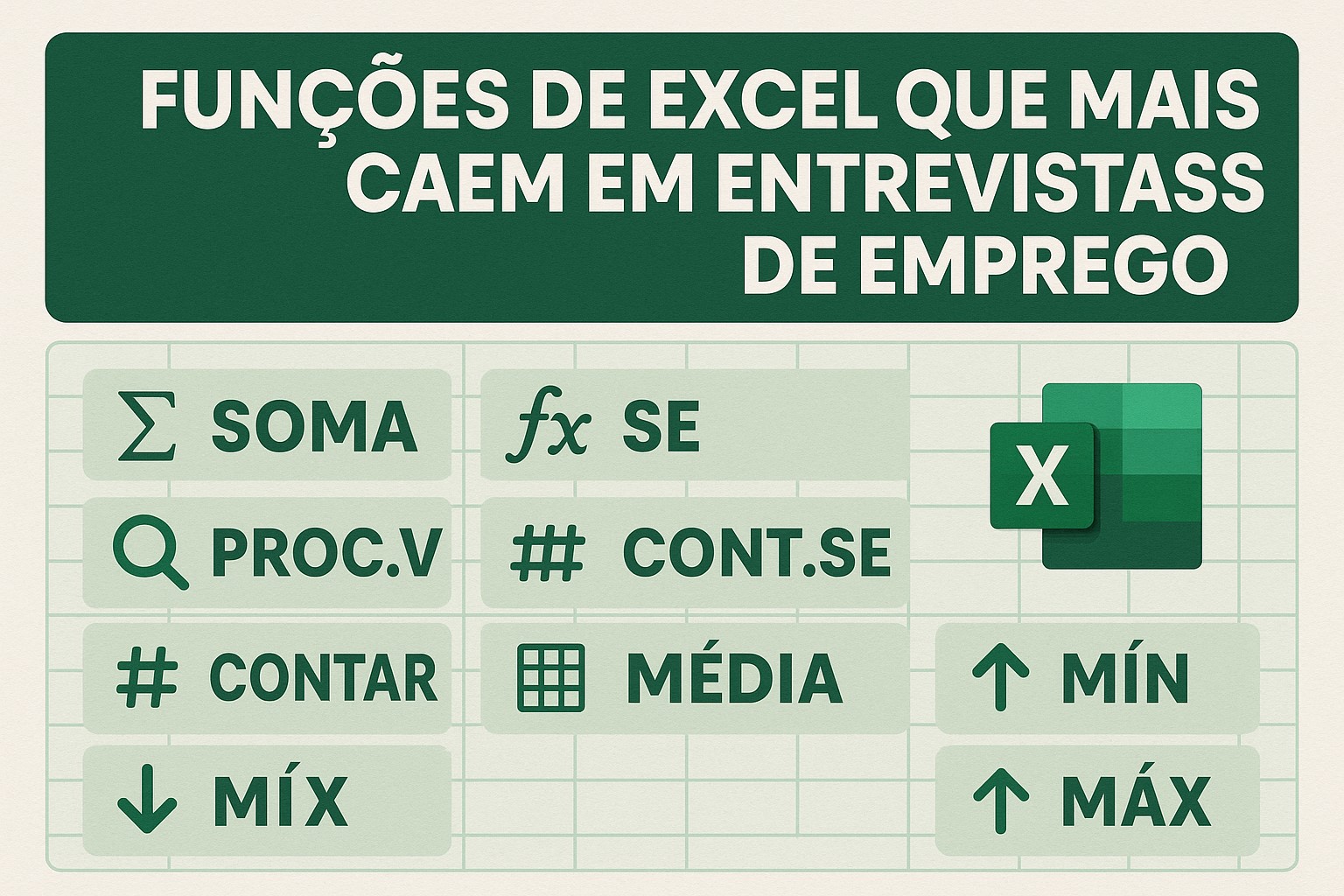 Funções de Excel que Mais Caem em Entrevistas de Emprego